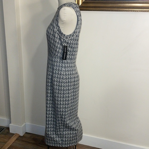 NWT Donna Morgan Sleeveless Dress/Sheath. Gray & White Houndstooth Pattern. SZ10 - Picture 3 of 13